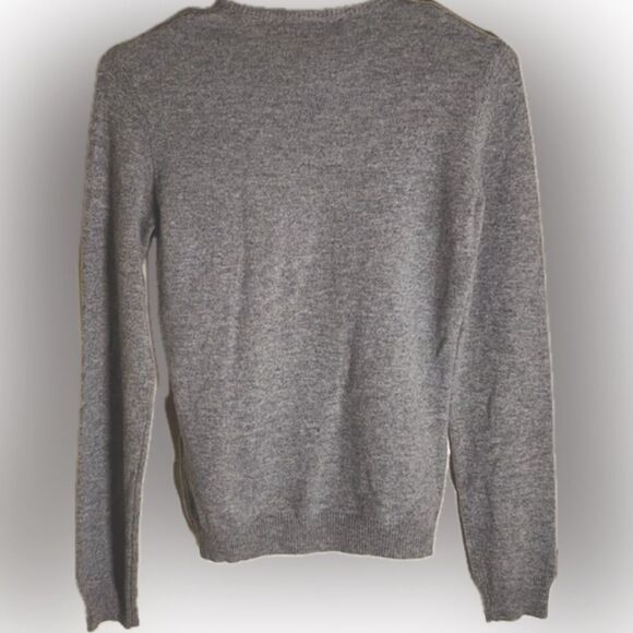 Ralph Lauren Pink Pony Gray Cashmere Crewneck Long-sleeved Sweater - Picture 6 of 17
